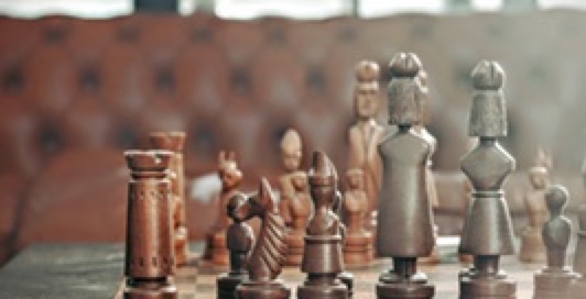 Close up of chess board