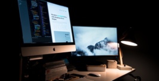 Two computer screens