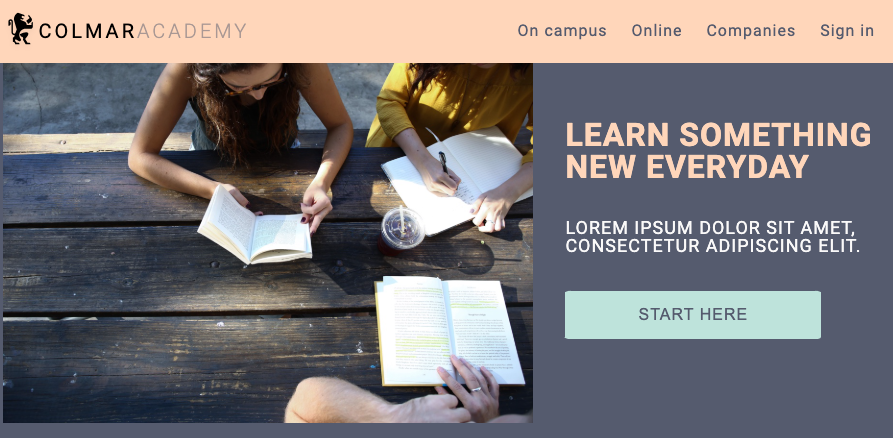 Colmar Academy site Screenshot